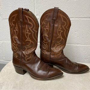 DAN POST Brown Leather Western Cowboy Boots Men’s 9.5 D
